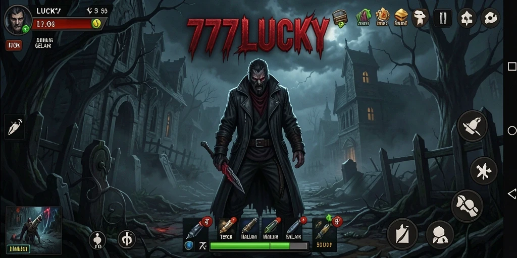 Tangkapan layar menampilkan suasana mencekam dalam 777LUCKY.