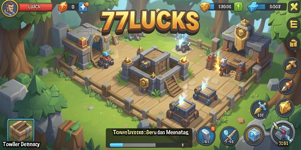 Tampilan gameplay Tower Defense yang menarik dan menegangkan.