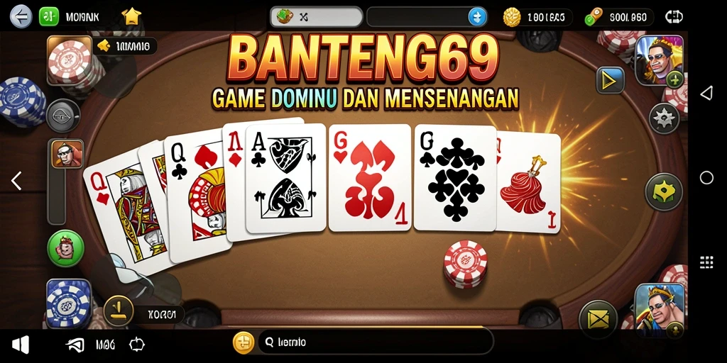 Screenshot gameplay BANTENG69 menampilkan momen seru saat bermain Domino.