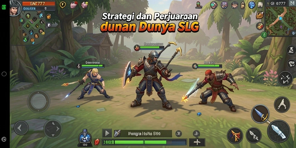Screenshot utama GN777 menampilkan aksi pertempuran yang mendebarkan.