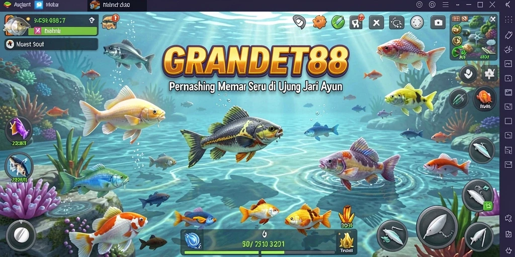 Tampilan menawan gameplay memancing di GRANDBET88.