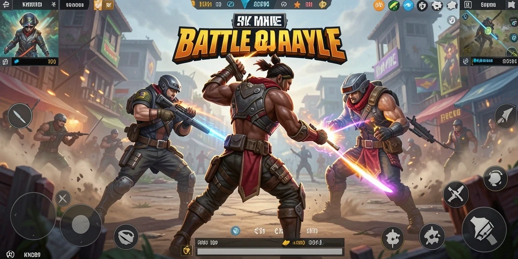 Screenshot KNO89 menampilkan gameplay Battle Royale yang mendebarkan.