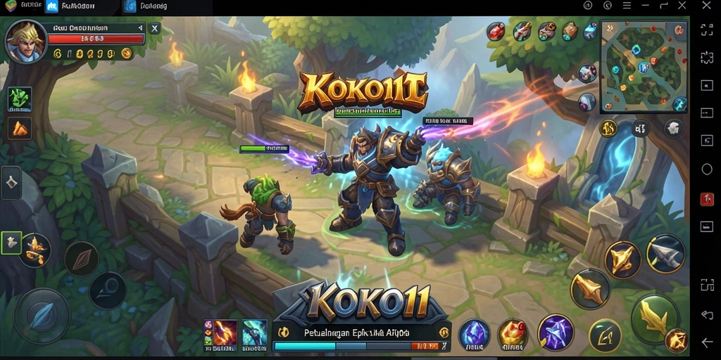 Screenshot KOKO11 menampilkan aksi pertempuran epik dalam dunia ARPG.