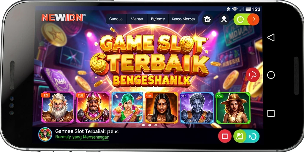 Tampilan gameplay NEWIDN yang menarik dan penuh warna.