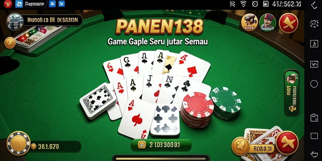 Screenshot PANEN138 menampilkan momen seru di meja Gaple yang penuh strategi.