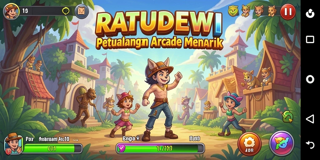 Tampilan gameplay seru RATUDEWI dengan banyak aksi dan tantangan.
