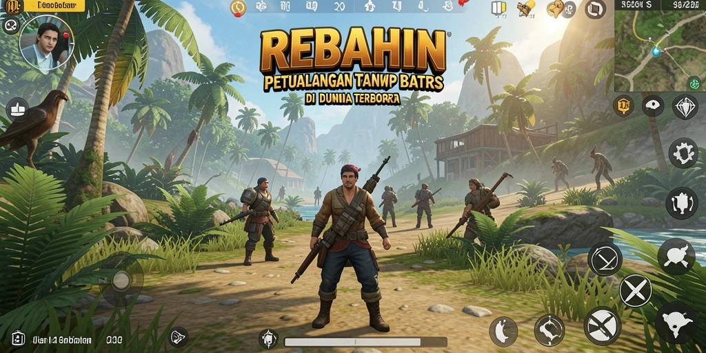 Gameplay seru di dunia terbuka REBAHIN dengan berbagai aktivitas menarik.