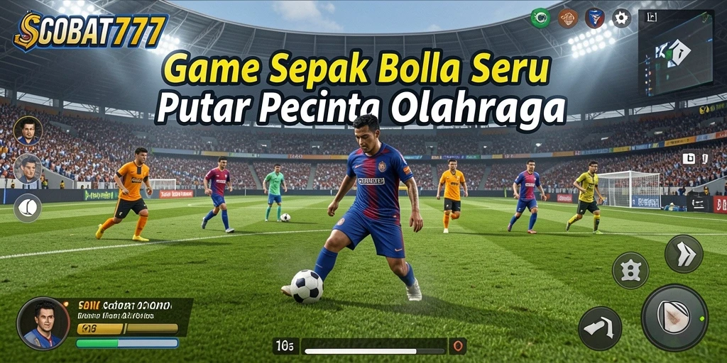 Screenshot SOBAT777 dengan aksi sepak bola yang mendebarkan.